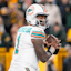 Miami Dolphins quarterback Tua Tagovailoa (1) during the game against the Green Bay Packers at Lambeau Field.