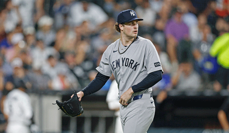 Cardinals vs. Yankees predictions, 9-3-2026. New York Yankees starting pitcher Cam Schlittler (31) walks back to the dugout.
