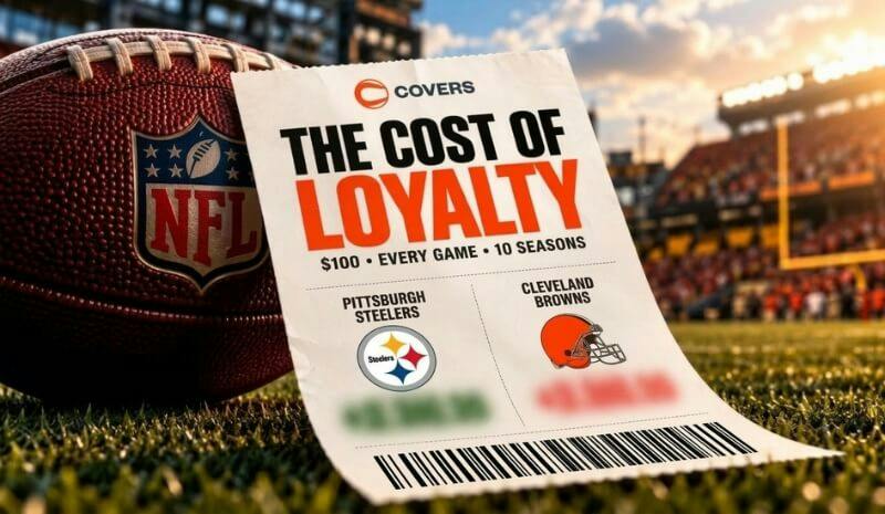 What If You Bet $100 on Your NFL Team Every Game for 10 Years?