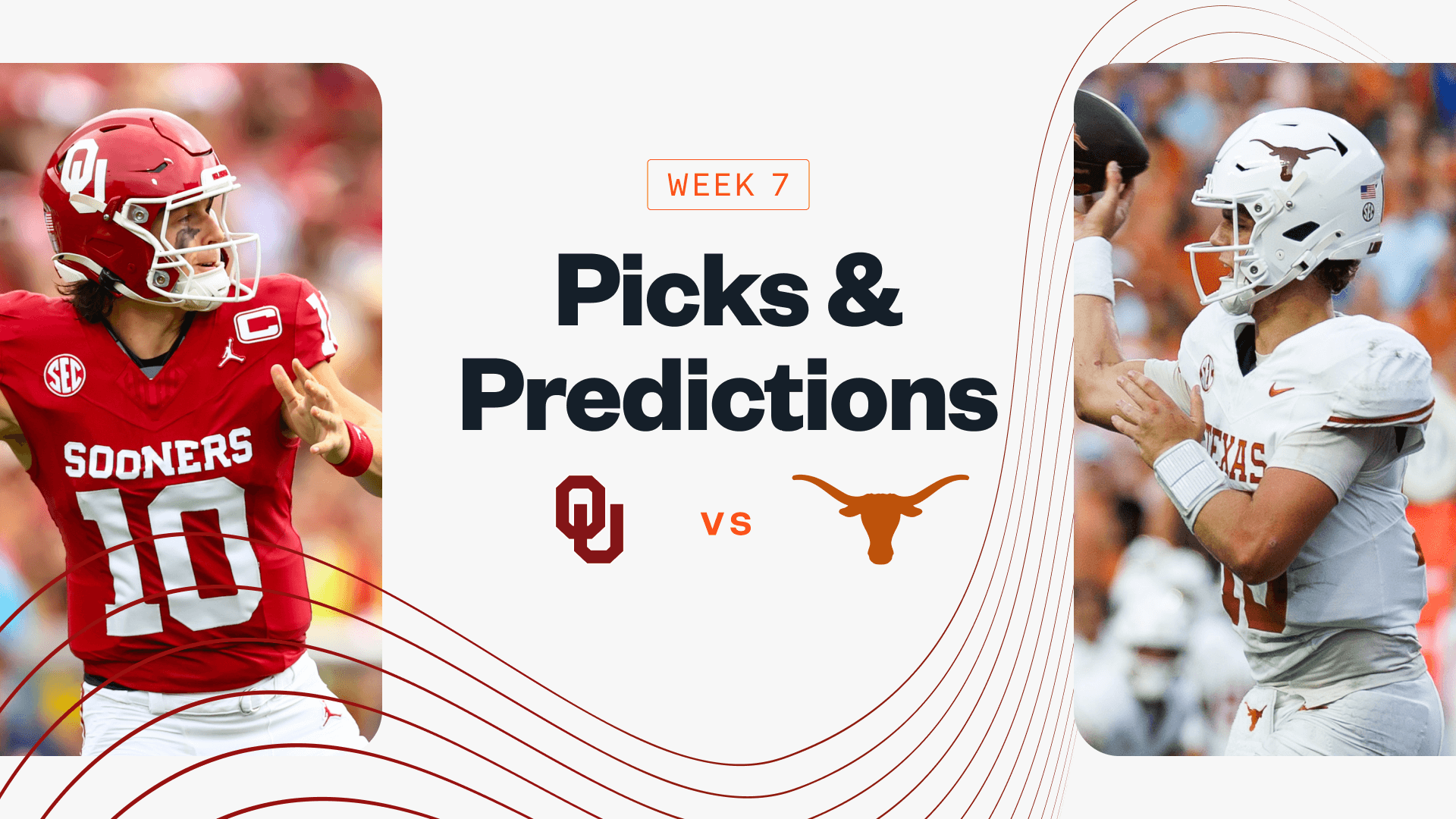 Oklahoma vs Texas Prediction, Picks & Odds for Today — College Football Week 7