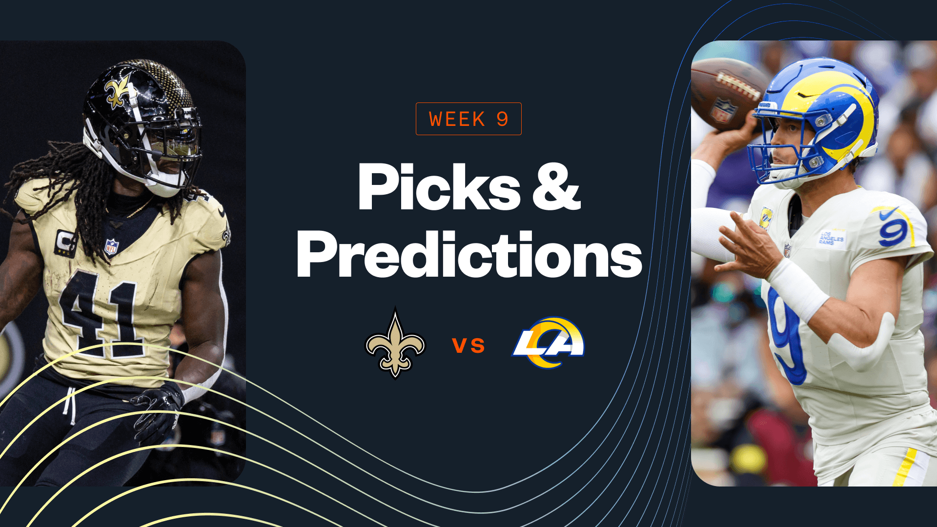 Saints vs Rams Predictions, Picks & Best Bets for NFL Week 9