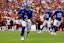 New York Giants quarterback Russell Wilson (3) runs the ball.