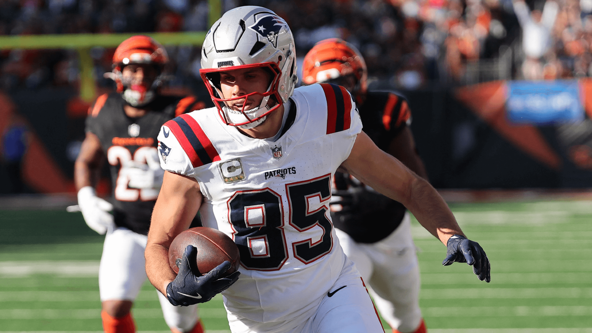 Hunter Henry Odds, Predictions & Projections for Super Bowl 60 