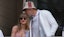 Recording artist Taylor Swift and Kansas City Chiefs tight end Travis Kelce look on during the men's singles final of the 2024 U.S. Open.