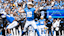 Los Angeles Chargers quarterback Justin Herbert throws a touchdown in the second quarter at Bank of America Stadium.
