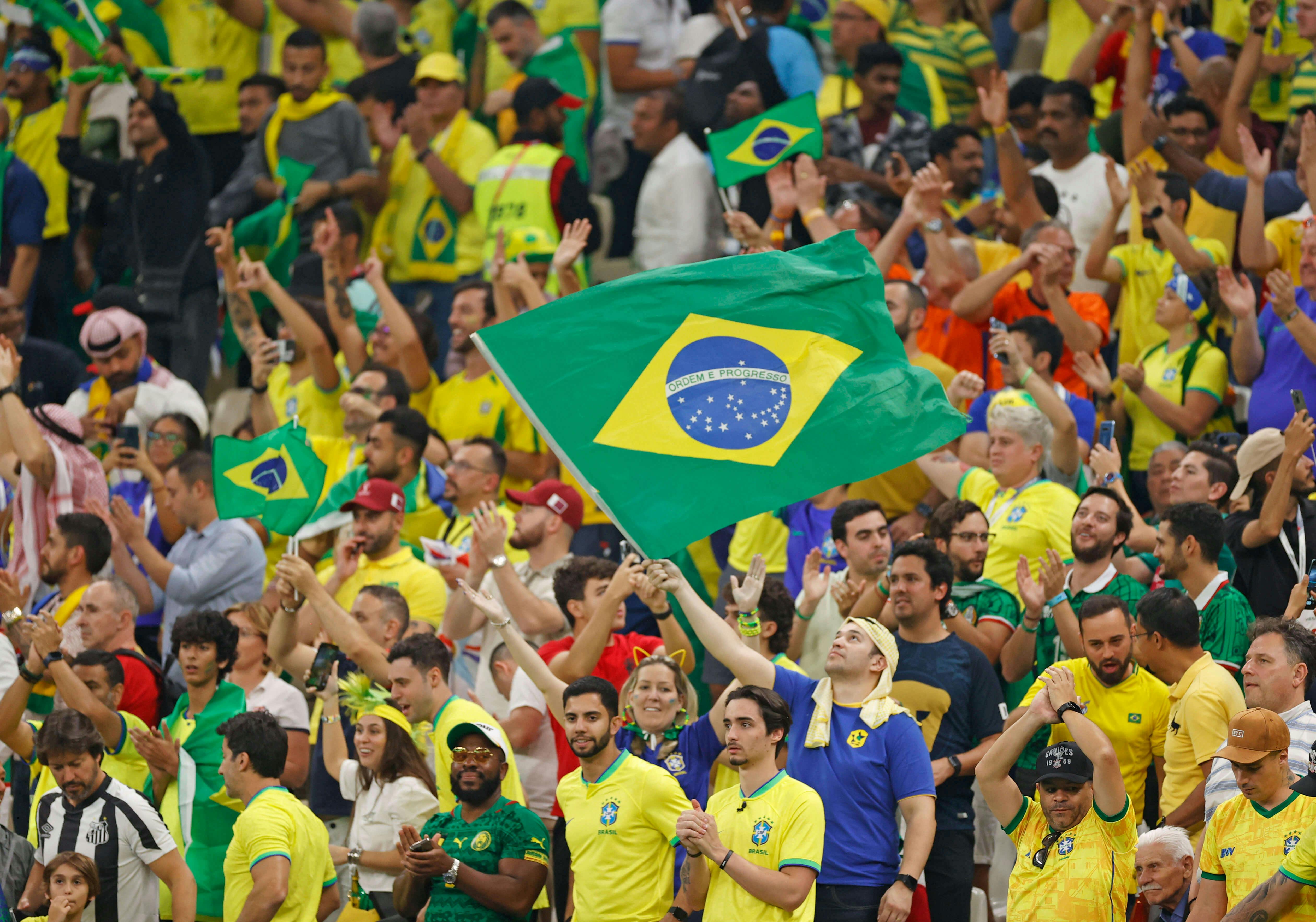 Brazil crowd at a soccer match