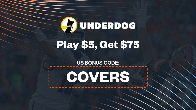Use Underdog Fantasy promo code "COVERS" to play $5, Get $75. - IMAGN IMAGES