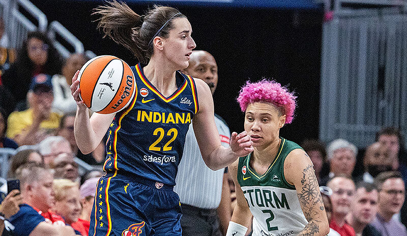 Caitlin Clark Natisha Hiedeman Indiana Fever Seattle Storm WNBA