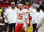 Kansas City Chiefs quarterback Patrick Mahomes (15) reacts in the fourth quarter against the Philadelphia Eagles in Super Bowl LIX at Ceasars Superdome. Mandatory Credit: Mark J. Rebilas-Imagn Images