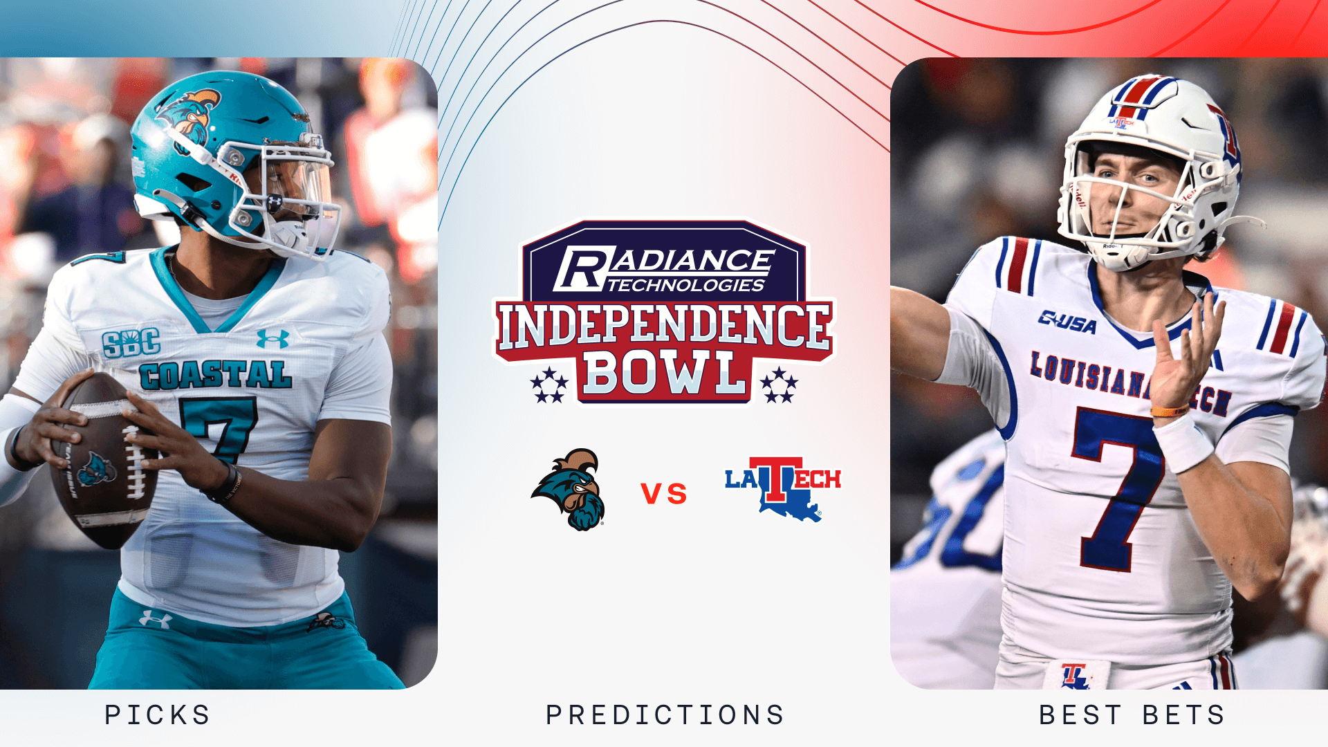 Coastal Carolina vs Louisiana Tech Prediction, Picks & Odds for Today's Independence Bowl Game