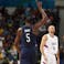 Kevin Durant of the U.S. men's basketball team celebrates a three-pointer against Serbia in the gold medal game on Sunday, Aug. 21, 2016 at Carioca Arena 1 in Rio de Janeiro, Brazil. - ©TNS