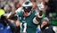 Philadelphia Eagles wide receiver A.J. Brown (11) reacts after a play against the Washington Commanders