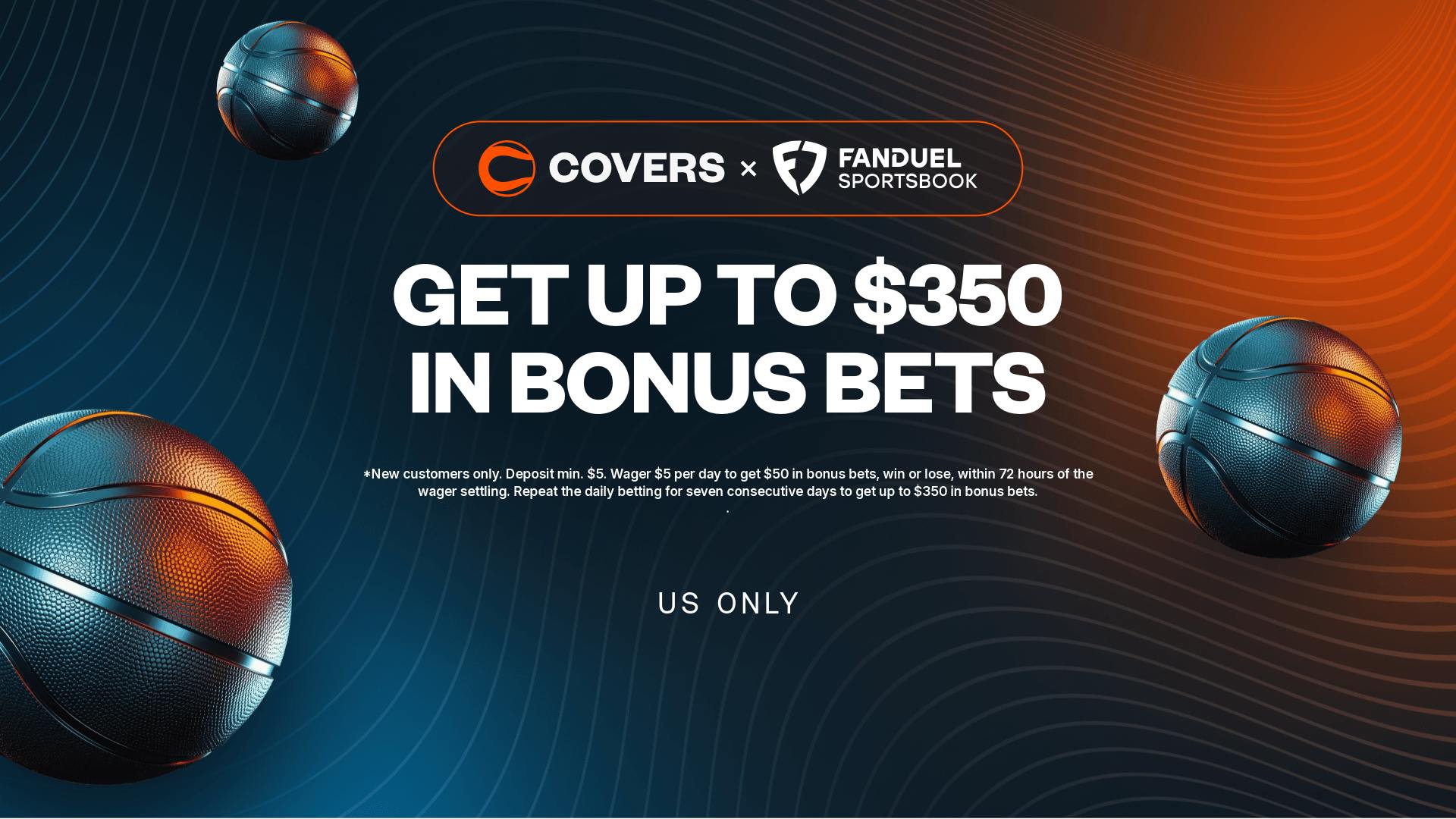 Get up to $350 in Bonus Bets with the FanDuel promo code offer.
