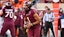 Virginia Tech Hokies quarterback Kyron Drones (1) runs the ball.