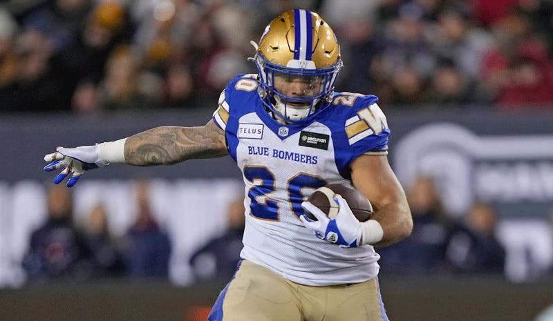 Brady Oliveira Winnipeg Blue Bombers CFL