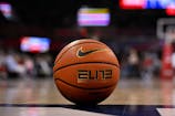 A view of a Nike basketball. Jerome Miron-Imagn Images
