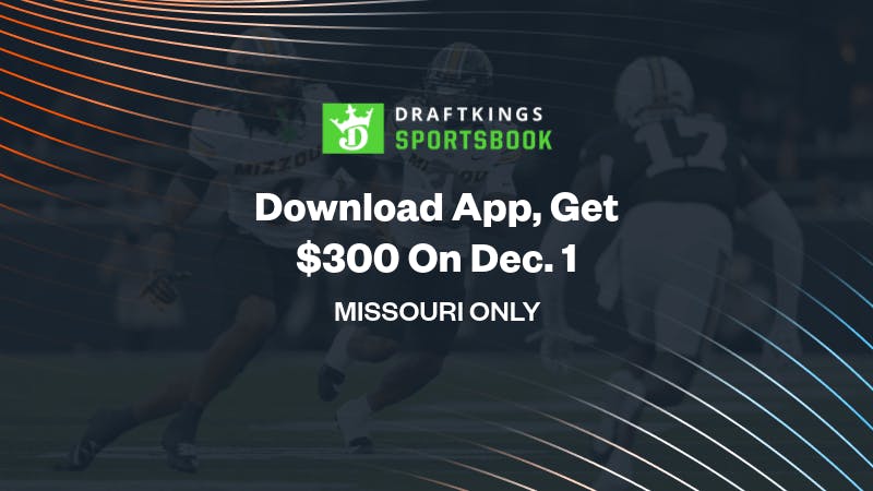 Download the DraftKings Missouri promo code app now for legal sports betting launch Dec 1. No code needed for $300 bonus offer.