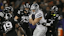 Kansas State Wildcats tight end Garrett Oakley (86) gets tackle by Iowa State Cyclones defensive back Jeremiah Cooper (4) and defensive back Ta’Shawn James (19).