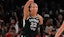 Las Vegas Aces center A'ja Wilson (22) reacts after scoring against the Phoenix Mercury.