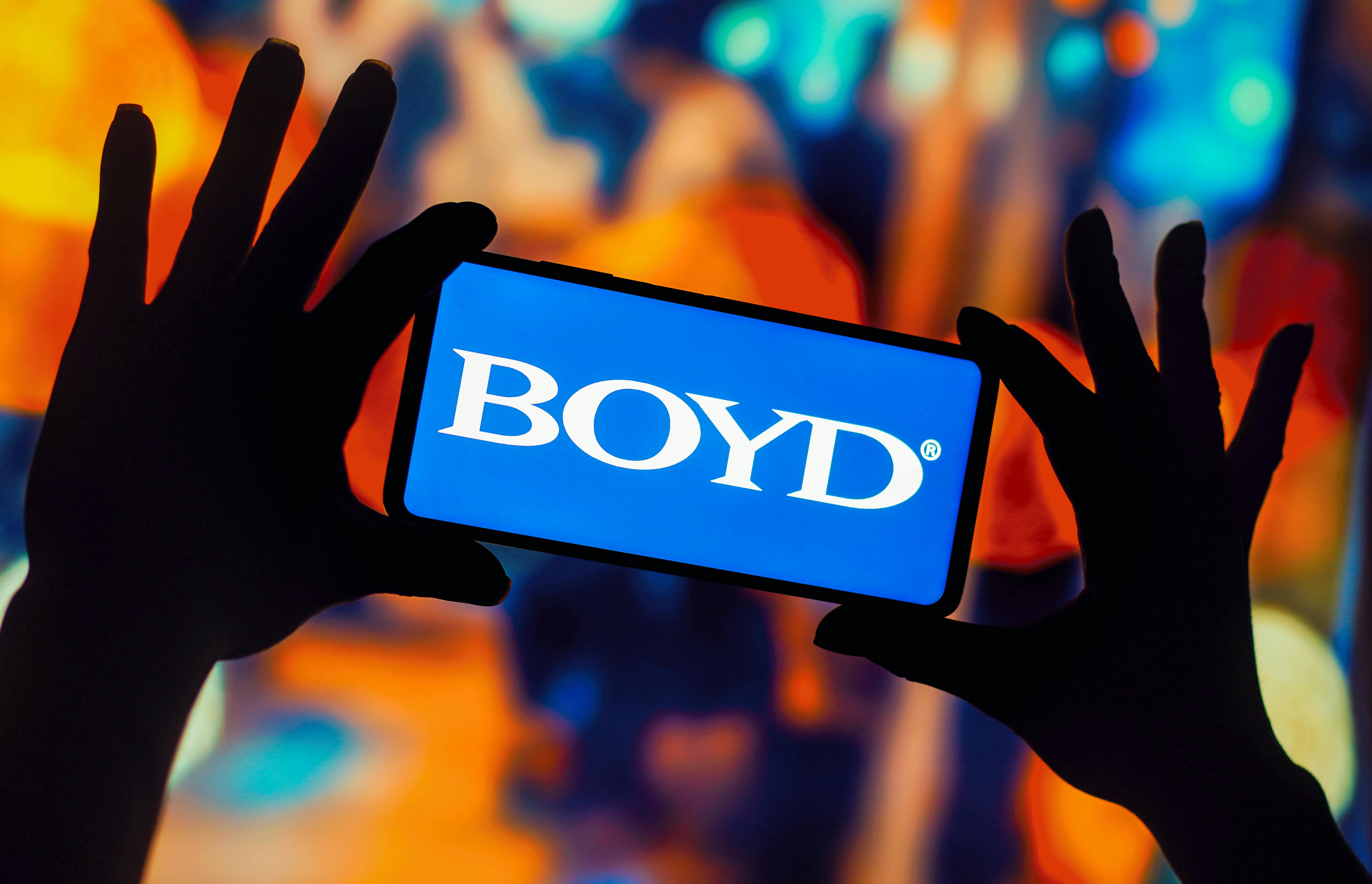 Boyd Gaming logo displayed on a phone