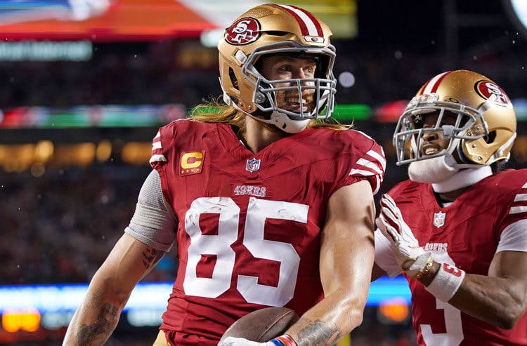 San Francisco 49ers tight end George Kittle in NFL action.