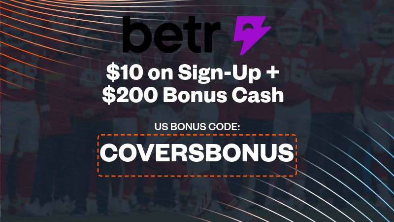 Betr Picks Promo 'COVERSBONUS' - $10 on Sign-Up + $200 Bonus Cash for Kansas City vs NY Giants
