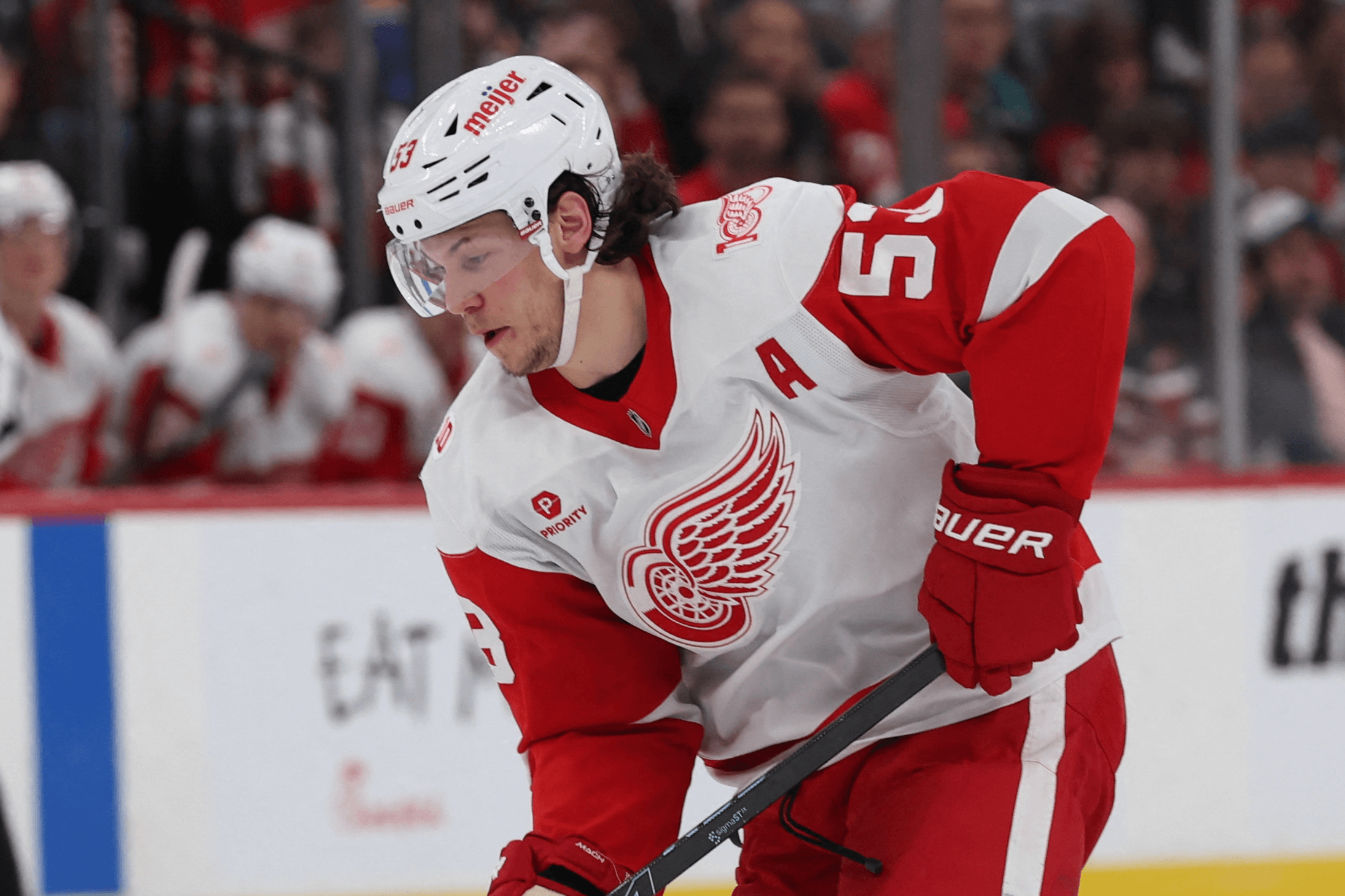 Moritz Seider of the Detroit Red Wings NHL