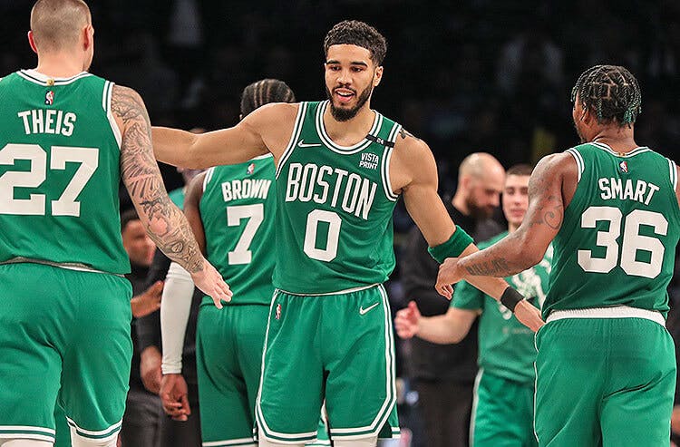 Jayson Tatum Marcus Smart Daniel Theis Boston Celtics NBA