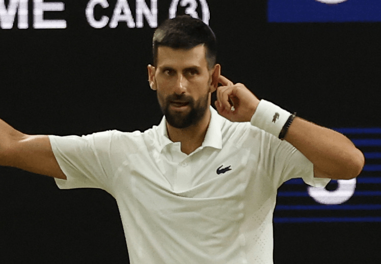 Novak Djokovic during Wimbledon.