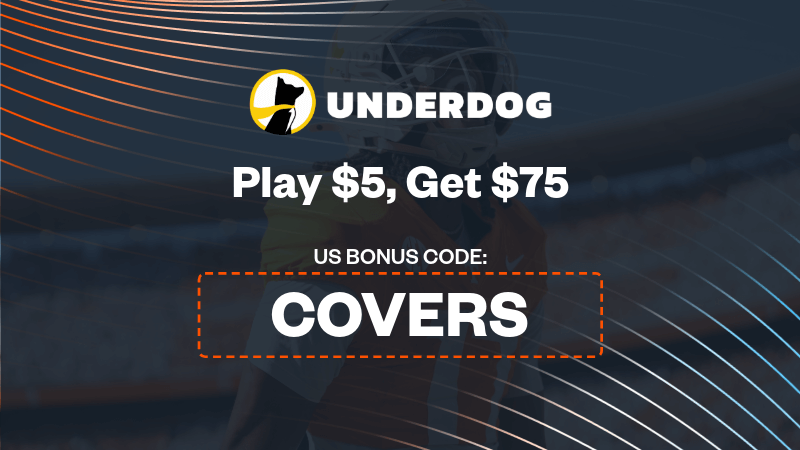 Use Underdog Fantasy promo code "COVERS" to play $5, Get $75. - IMAGN IMAGES