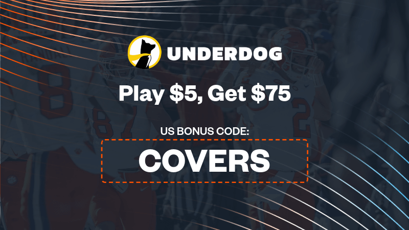 Use Underdog Fantasy promo code "COVERS" to play $5, Get $75. - IMAGN IMAGES