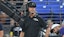 Baltimore Ravens head coach John Harbaugh looks on from the sidelines 