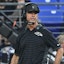 Baltimore Ravens head coach John Harbaugh looks on from the sidelines