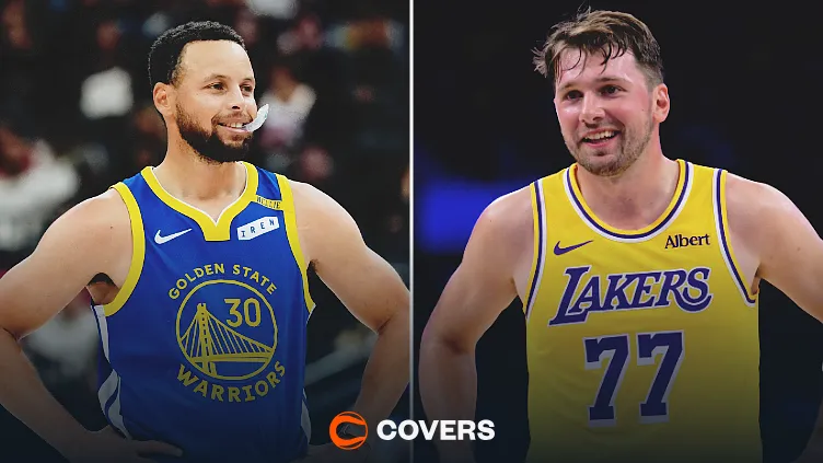Warriors vs Lakers Prediction. Stephen Curry and Luka Doncic, NBA.
