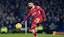 Liverpool's Mohamed Salah in action during the Premier League match at Goodison Park.