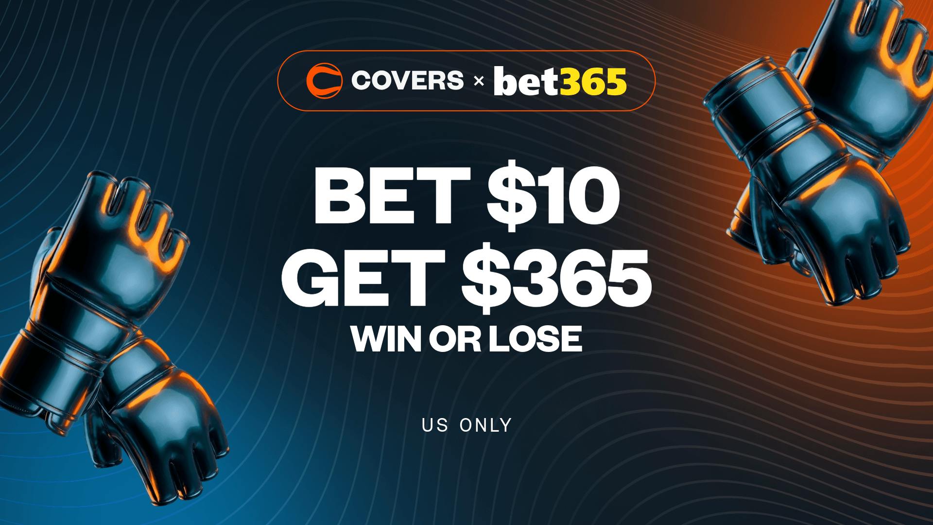 Use bet365 bonus code COVERS to Bet $10, Get $365, win or lose on your first bet.