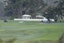 A damaged tent stands next to the 14th tee box during the postponed final round of the AT&T Pebble Beach Pro-Am golf tournament at Pebble Beach Golf Links Feb 4, 2024 in Pebble Beach, California. Michael Madrid-Imagn Images