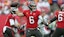 Tampa Bay Buccaneers quarterback Baker Mayfield (6) looks to throw.