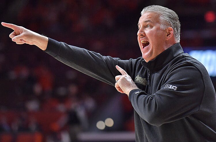 Purdue Boilermakers head coach Matt Painter in NCAAB action.