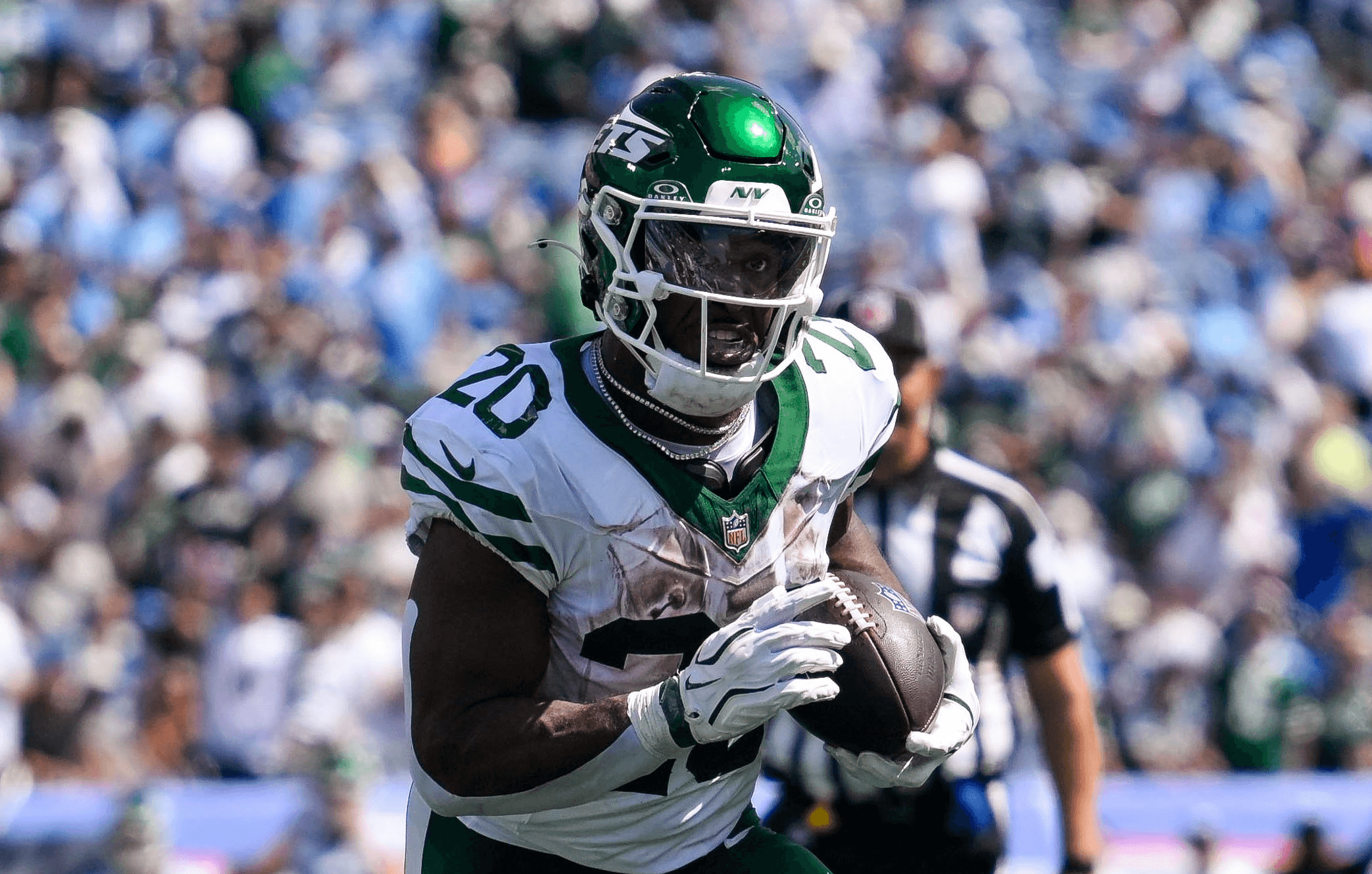 Breece Hall of the New York Jets NFL