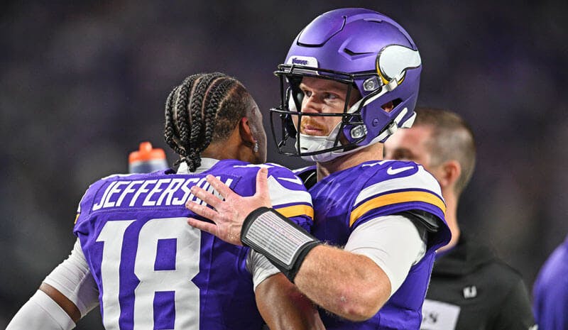 Sam Darnold Justin Jefferson Minnesota Vikings NFL