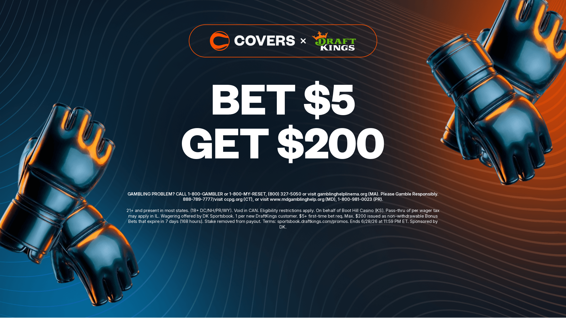 DraftKings Promo Code: Bet $5 on UFC Freedom 250 at the White House For $200 Bonus Instantly