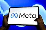 In this photo illustration, a Meta logo is seen displayed on the screen of a tablet. (Photo by Sheldon Cooper / SOPA Images/Sipa USA) 