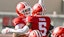 Indiana Hoosiers defensive back Amare Ferrell (1) celebrates with DB D'Angelo Ponds (5) after an interception.
