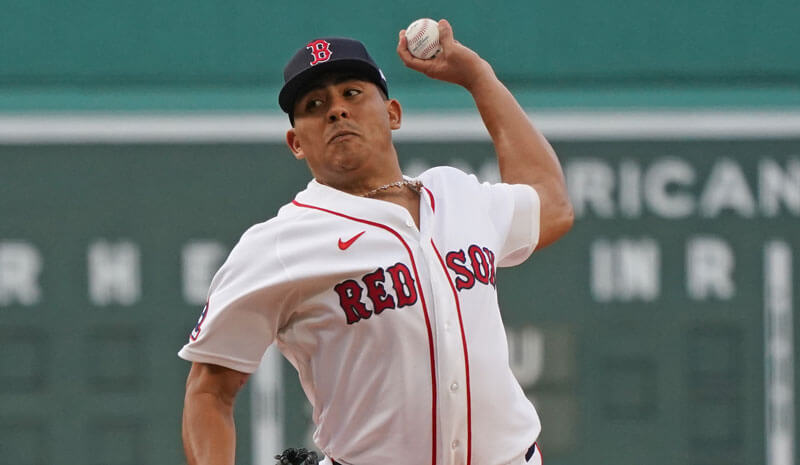 Boston Red Sox pitcher Ranger Suarez (55).