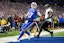 Buffalo Bills quarterback Josh Allen (17) runs for a touchdown during the fourth quarter against the Baltimore Ravens at Highmark Stadium. Gregory Fisher-Imagn Images