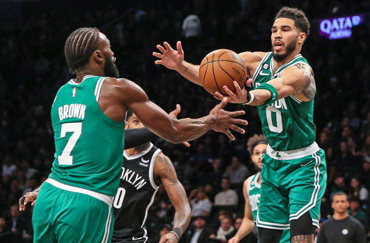 Boston Celtics stars Jaylen Brown and Jayson Tatum NBA