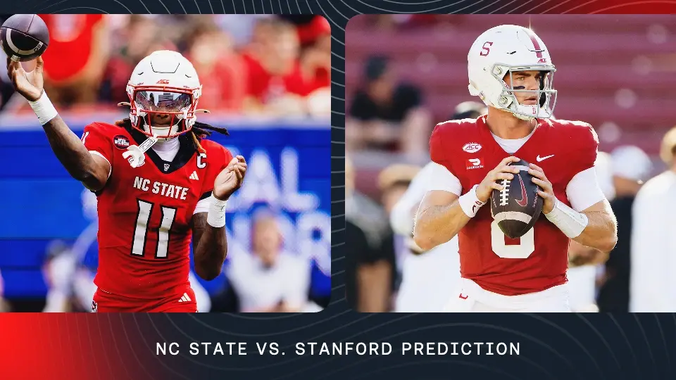 NC State vs Stanford Prediction. CJ Bailey (11) leads NC State against Davis Warren (8) and Stanford.