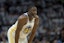 Golden State Warriors forward Draymond Green (23) looks on against the Minnesota Timberwolves in the second half during game two of the second round for the 2025 NBA Playoffs at Target Center. Jesse Johnson-Imagn Images