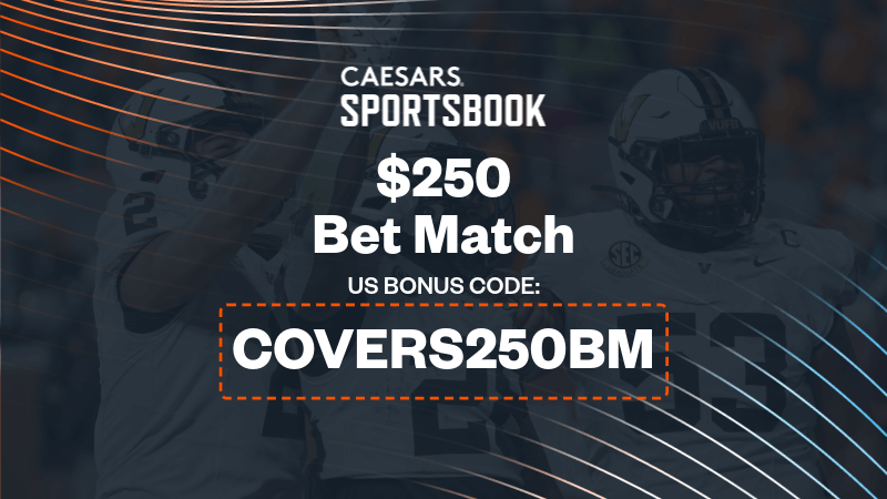 Use Caesars Sportsbook promo code "COVERS250BM" to claim a $250 bet match offer.